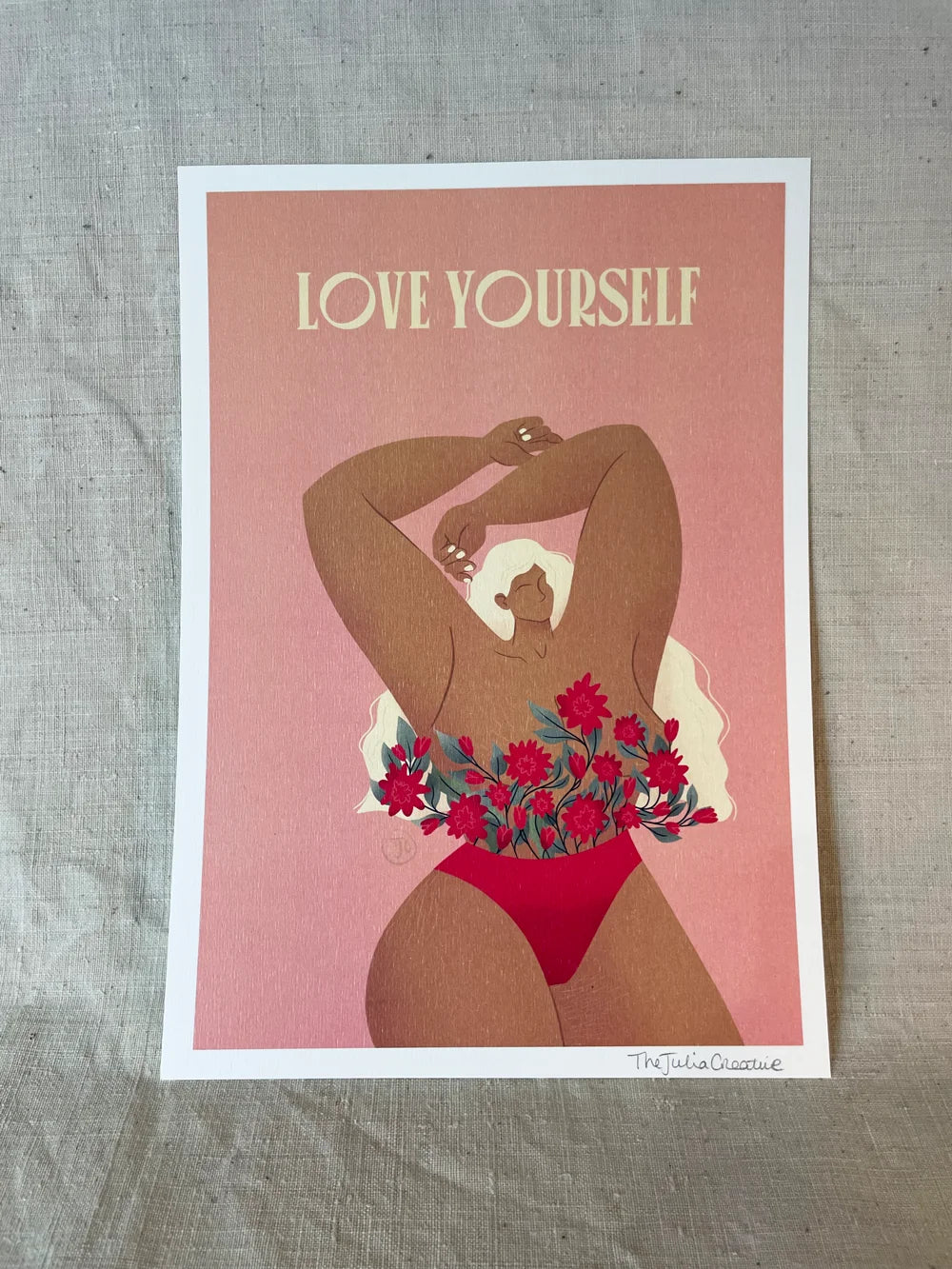 Love yourself - Illustration poster - Biarritz