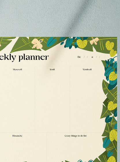 Tropical weekly planner - 50 pages détachables